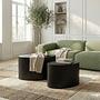 Side table Elipse Set of 2 Wood Black 3