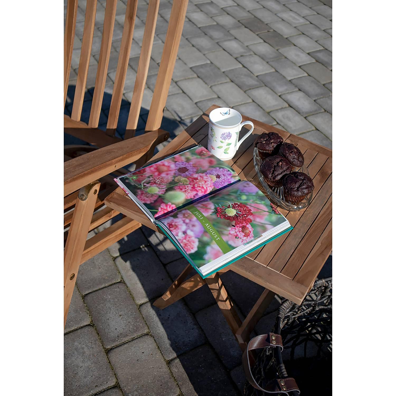 Bilbao Folding Table Teak Wood Brown 4