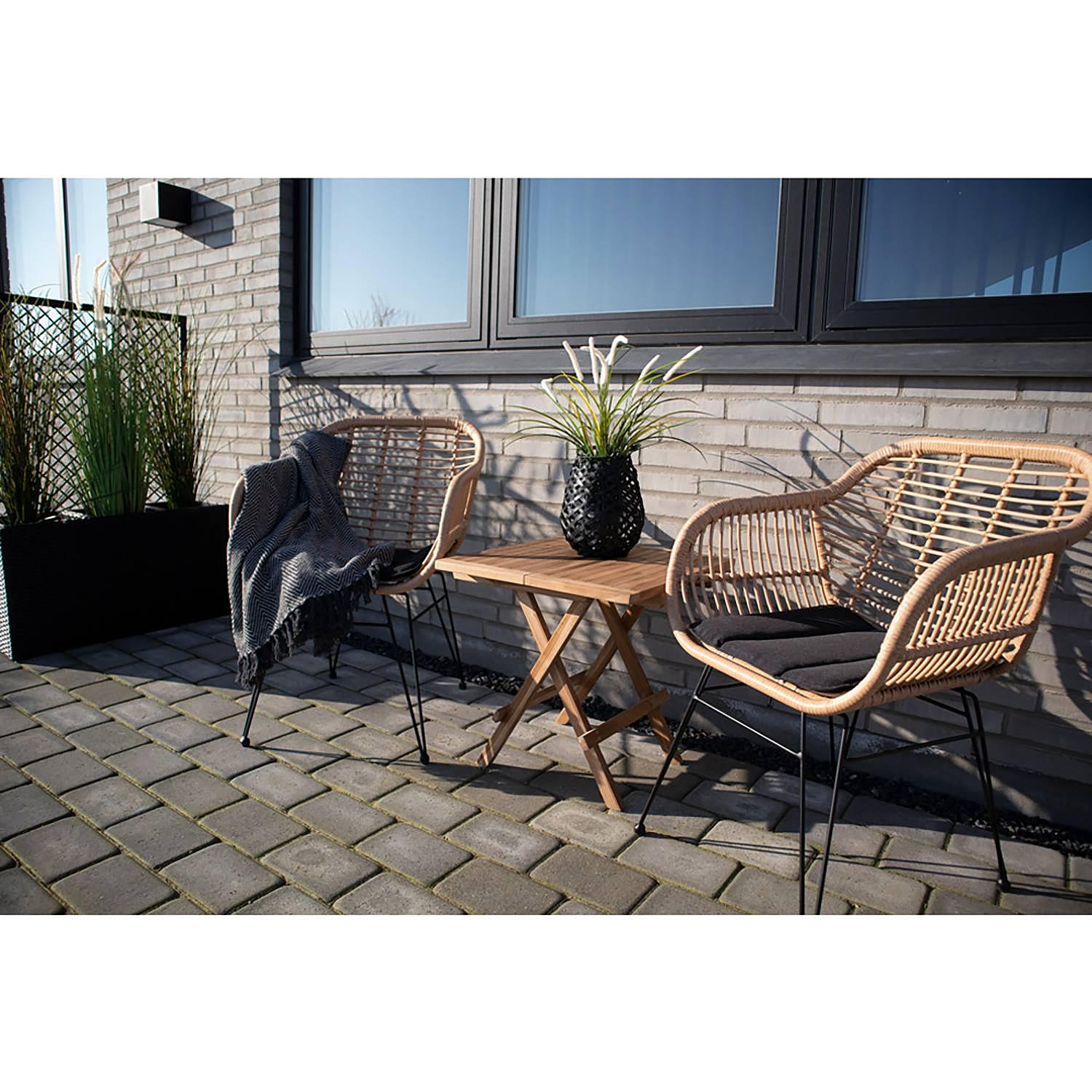 Bilbao Folding Table Teak Wood Brown 3