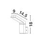 Outdoor Wall Light Park Aluminum Dark Gray 1