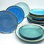Dinner service Nature Collection set of 12 stoneware Aqua 4