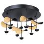LED Ceiling Light Dracera 7-Light Steel Black Gold 3
