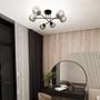 Ceiling light Brendi TypeB steel smoked glass glass black 3