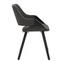 RIFFLES Armchair Set of 2 Anthracite Black 2