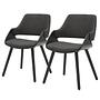 RIFFLES Armchair Set of 2 Anthracite Black 0
