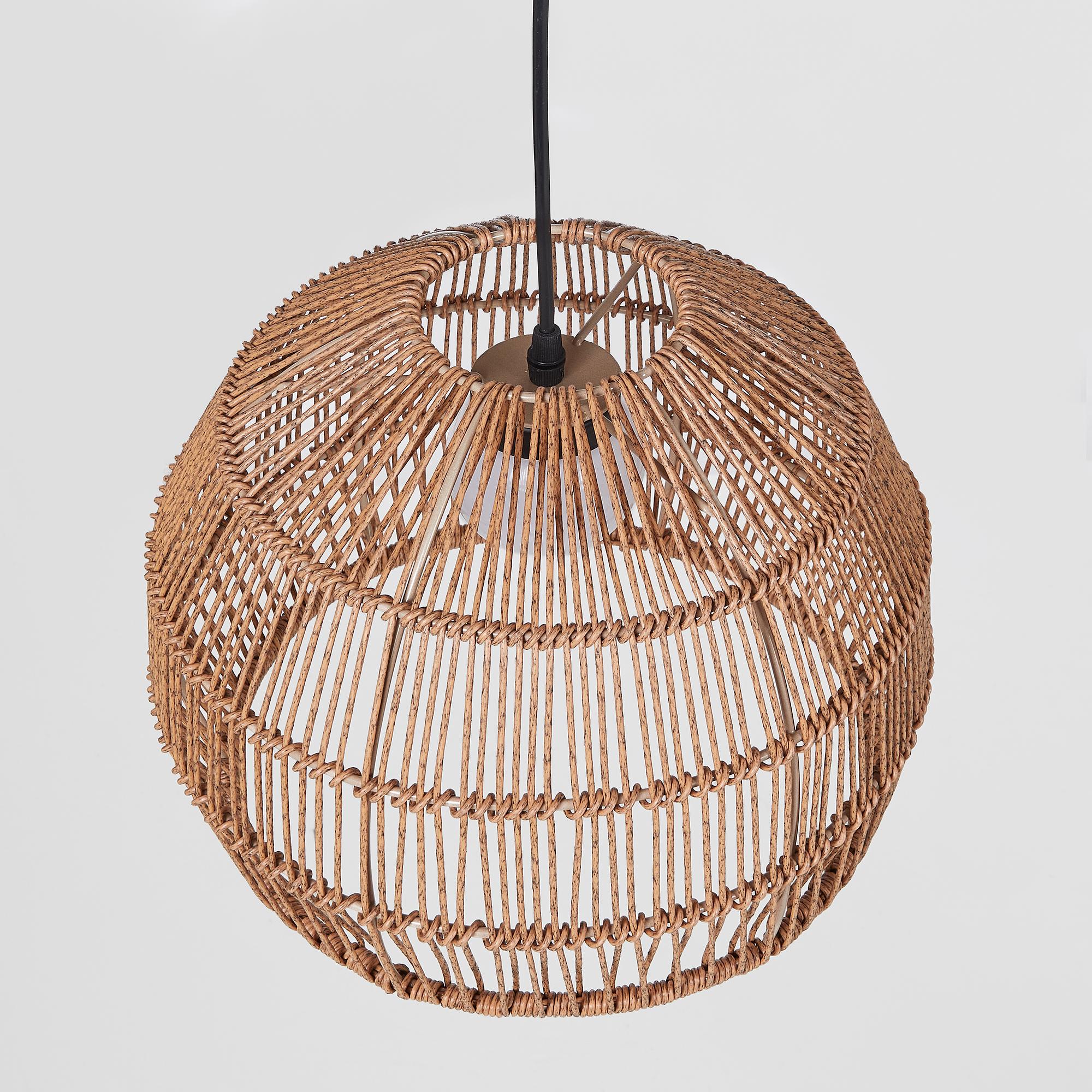 SOLANA Solar Pendant Light Polyethylene Steel Beige 32x32cm 3