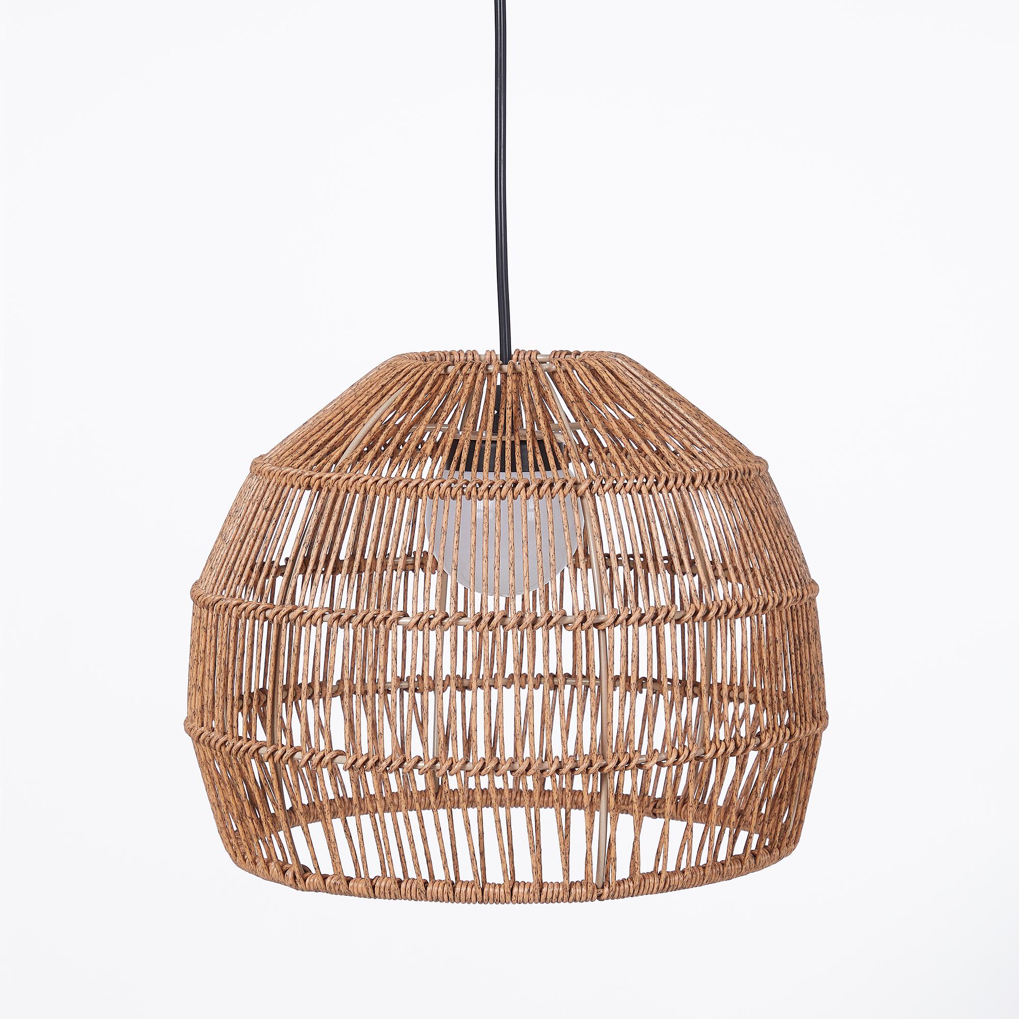 SOLANA Solar Pendant Light Polyethylene Steel Beige 32x32cm 2
