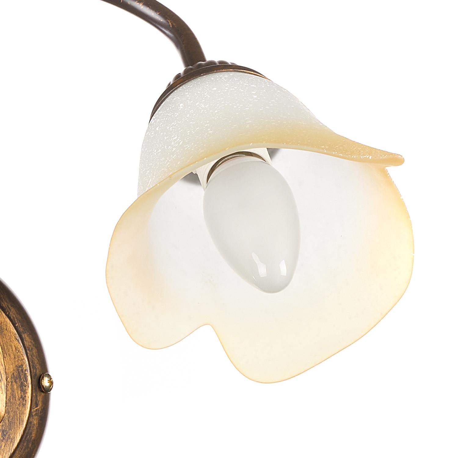 1-Light Wall Lamp Miranda Satin Glass Iron 1