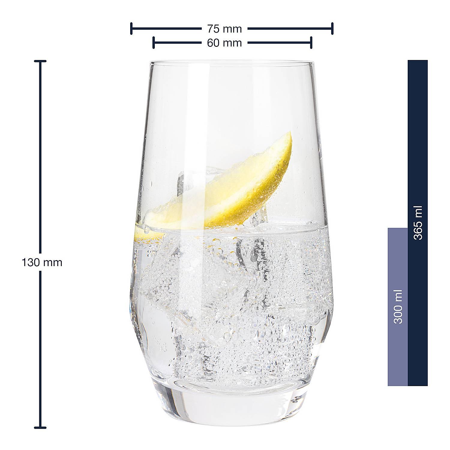 Puccini Drinking Glass Set of 6 Transparent 365 ml 4