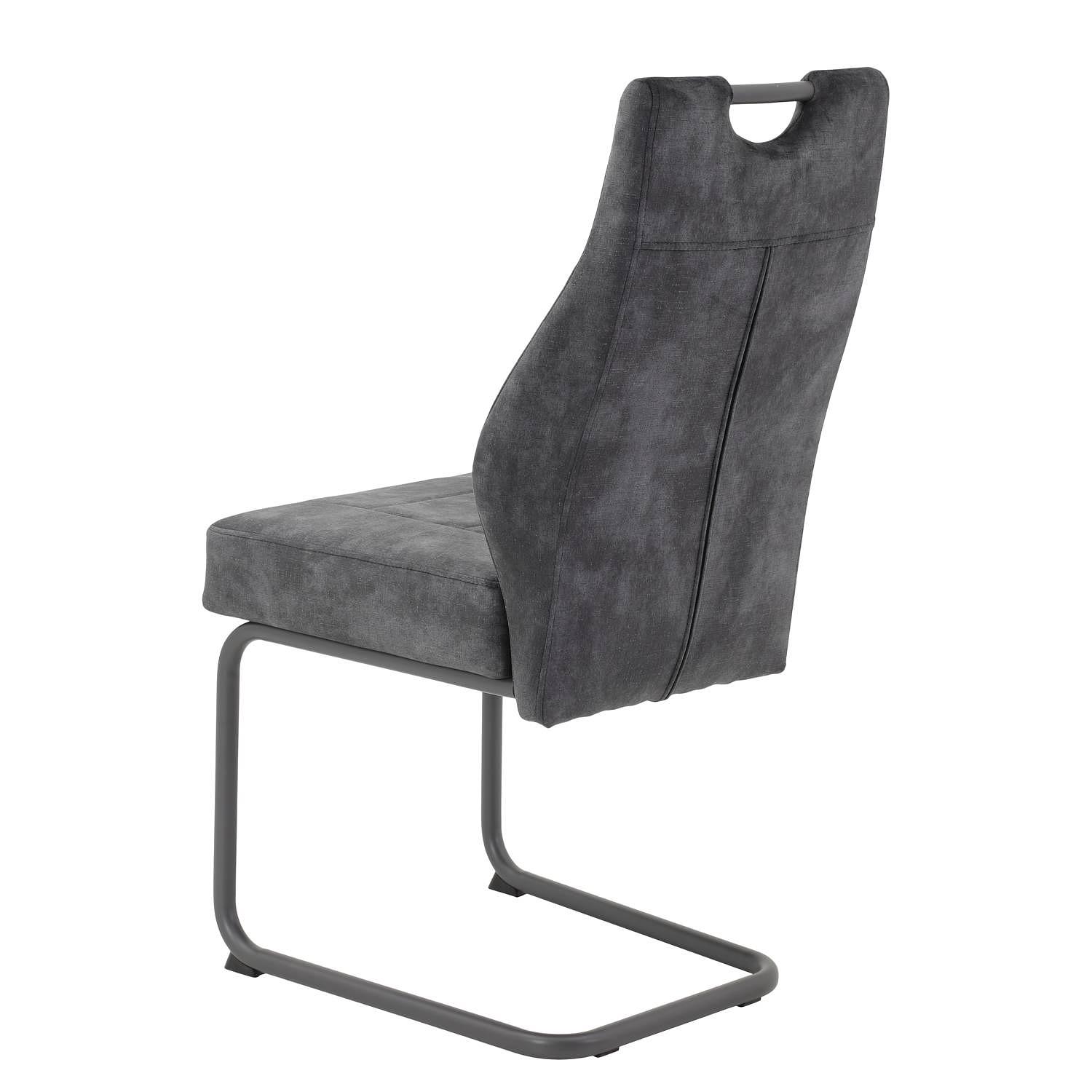Laizy Cantilever Chair Set of 2 Microfiber Steel 3