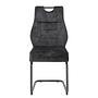 Laizy Cantilever Chair Set of 2 Microfiber Steel 1
