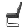 Laizy Cantilever Chair Set of 2 Microfiber Steel 2