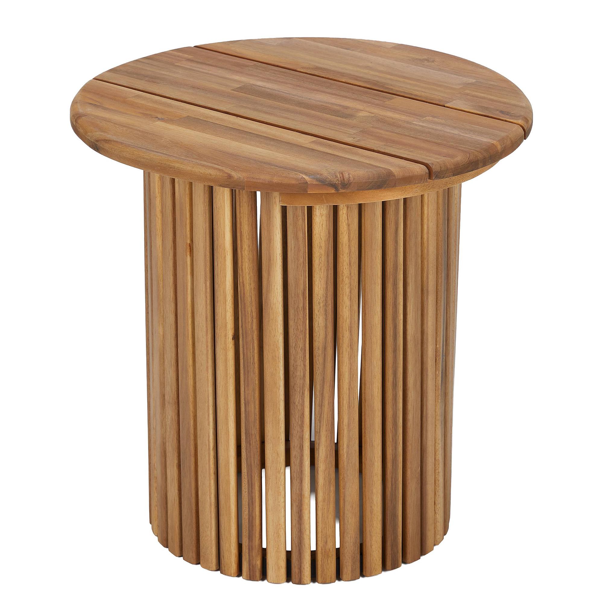 BAYONNE Side Table Acacia Wood Brown 3