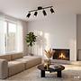 4-light ceiling lamp URS iron black brass 3