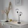 2-Light Big Widow Table Lamp Smoked Glass Iron 2