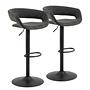 2x Sumaika Bar Stools Dark Grey 1