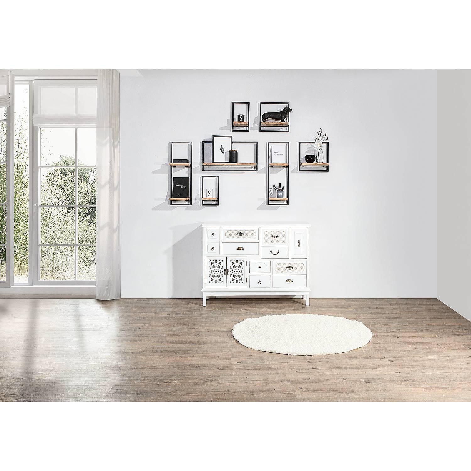 Mello IV Wall Shelf Acacia Black 2