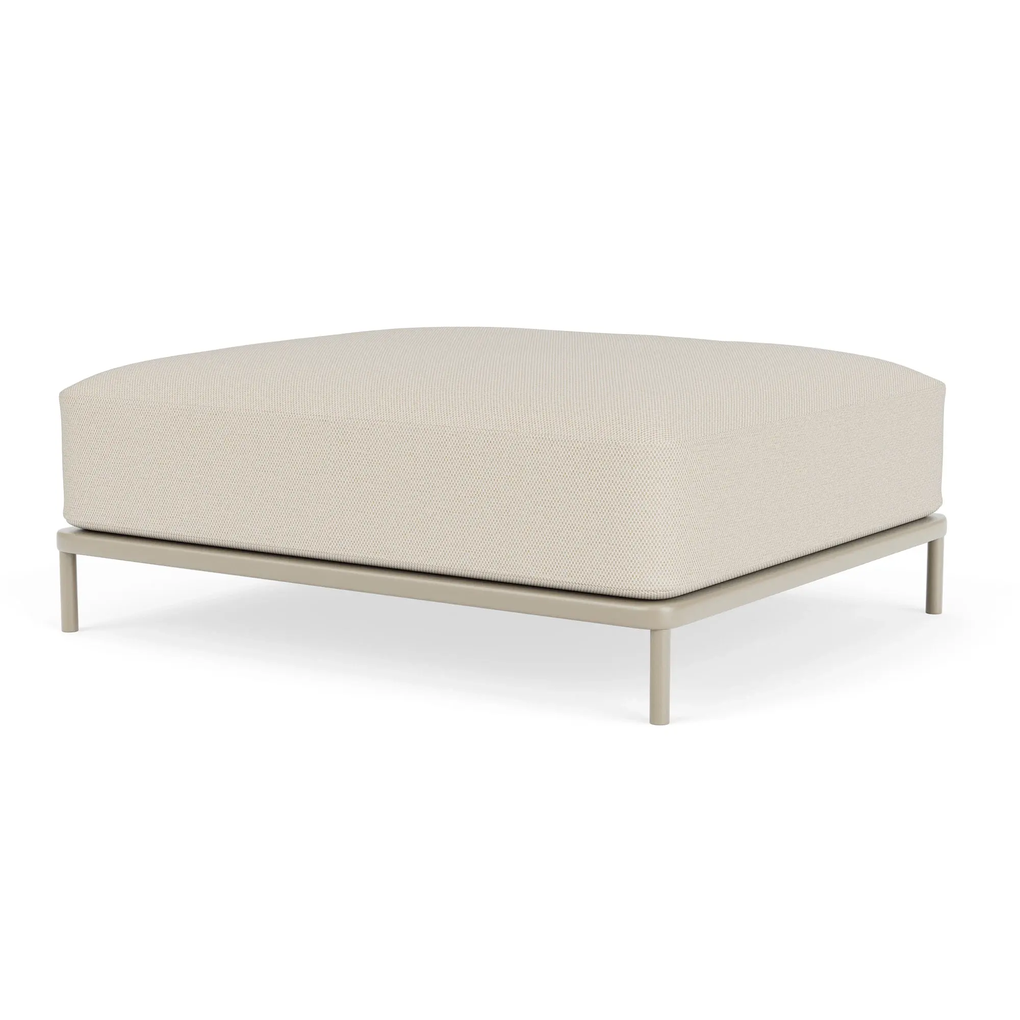 Vincent Outdoor Ottoman Module Sandshell 0