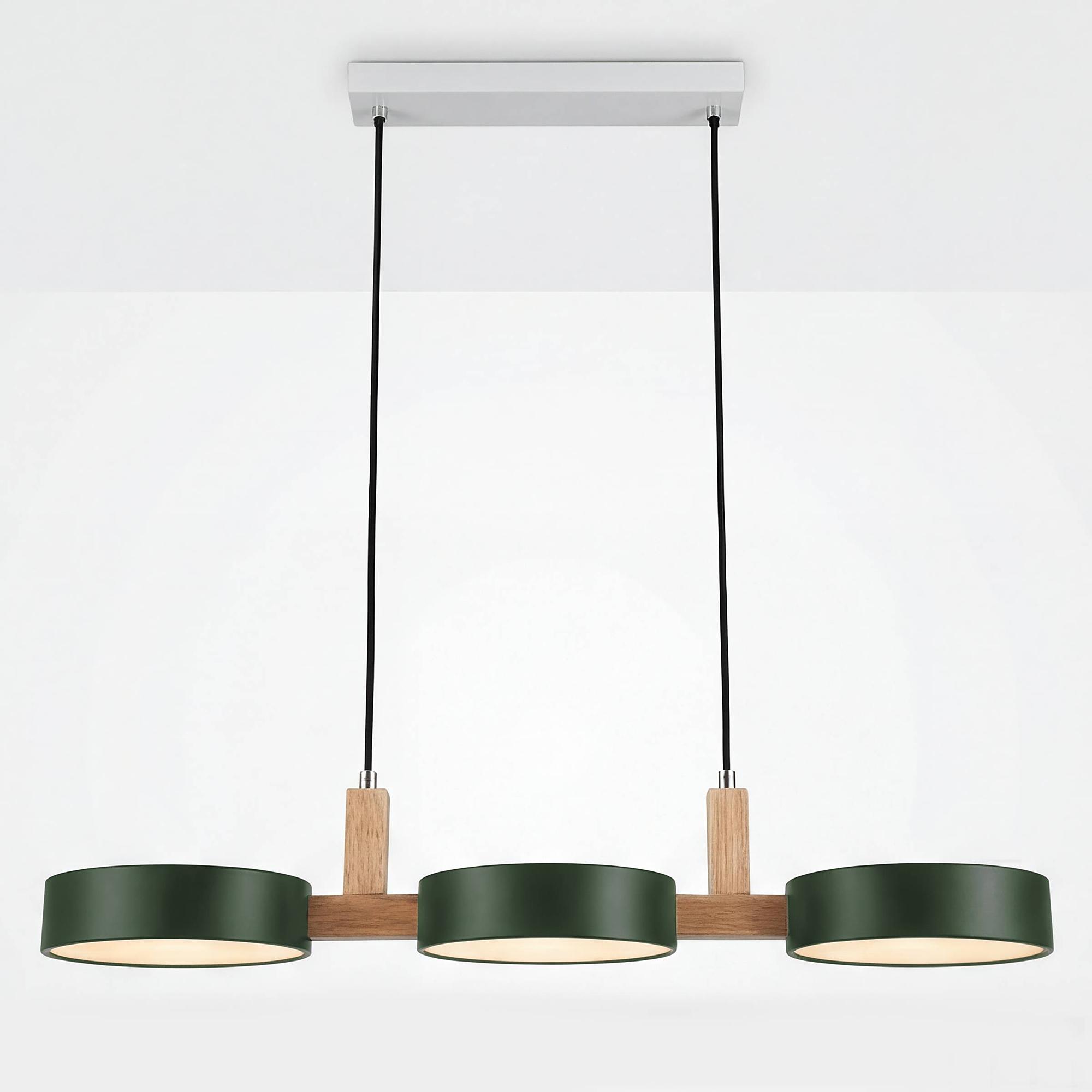 Pendant light CLYRO 3-light Solid Pine Iron 3