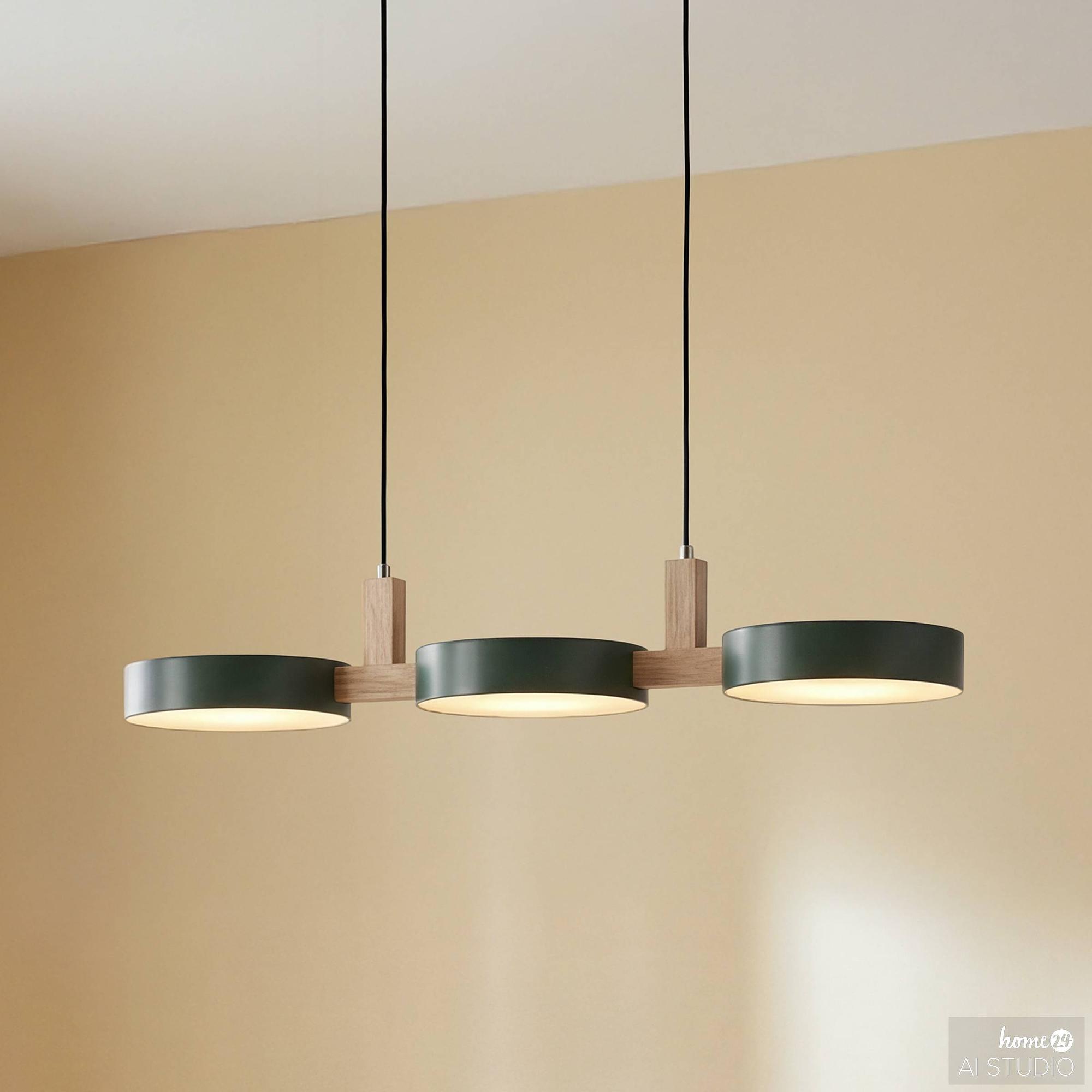 Pendant light CLYRO 3-light Solid Pine Iron 1