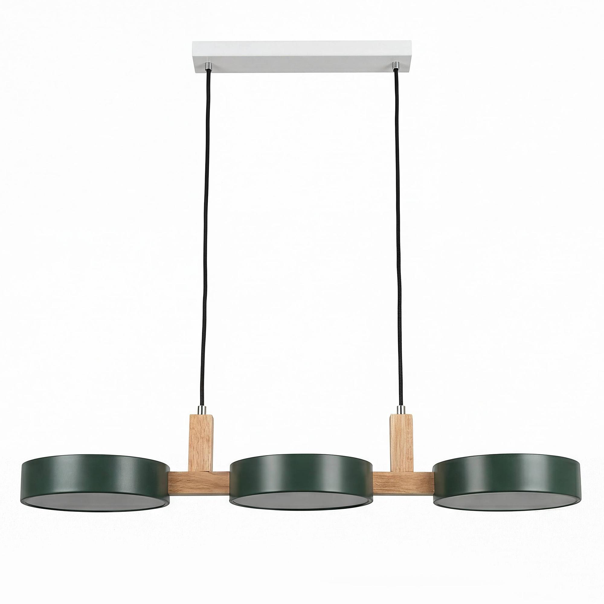 Pendant light CLYRO 3-light Solid Pine Iron 4