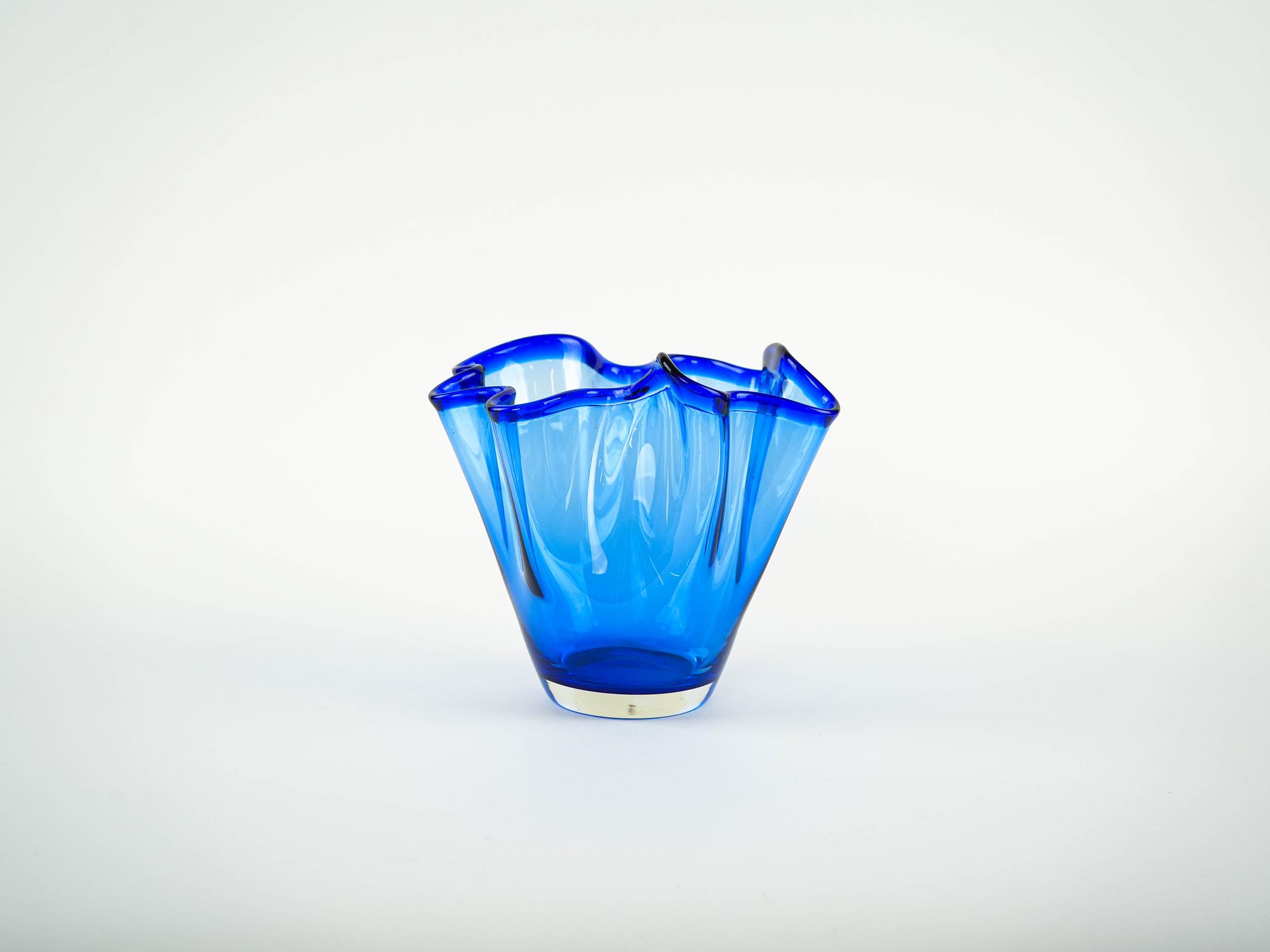 Tulip Vase Cobalt Blue 1970s 2
