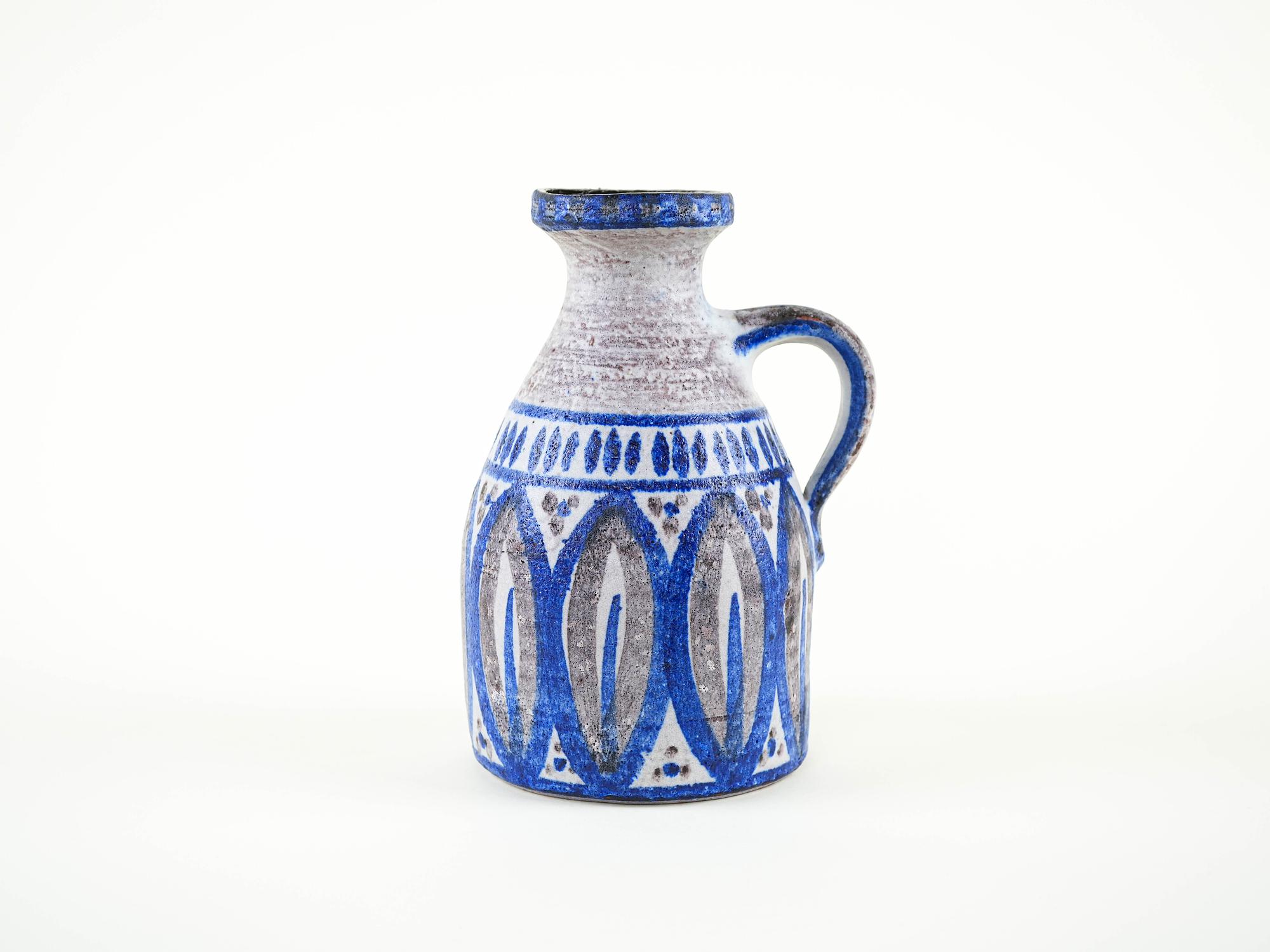 Ceramic vase with handle 1960s 1