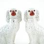 Spaniel Figures Ceramic White 3