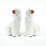 Spaniel Figures Ceramic White 5