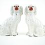 Spaniel Figures Ceramic White 4