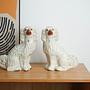 Spaniel Figures Ceramic White 11