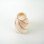 Glass Vase Beige 1970s 4
