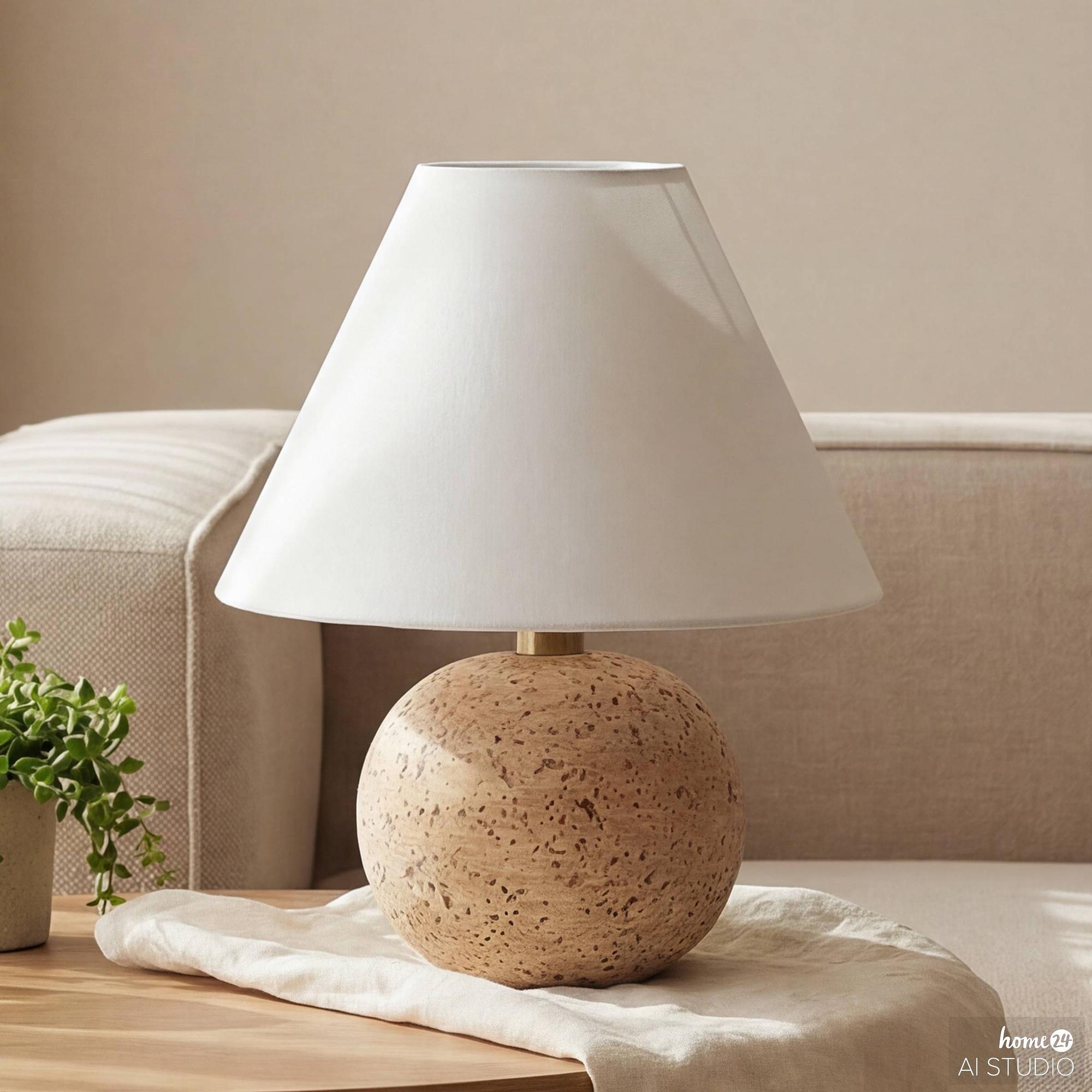 1-Light Hiloa Table Lamp Linen Concrete 1