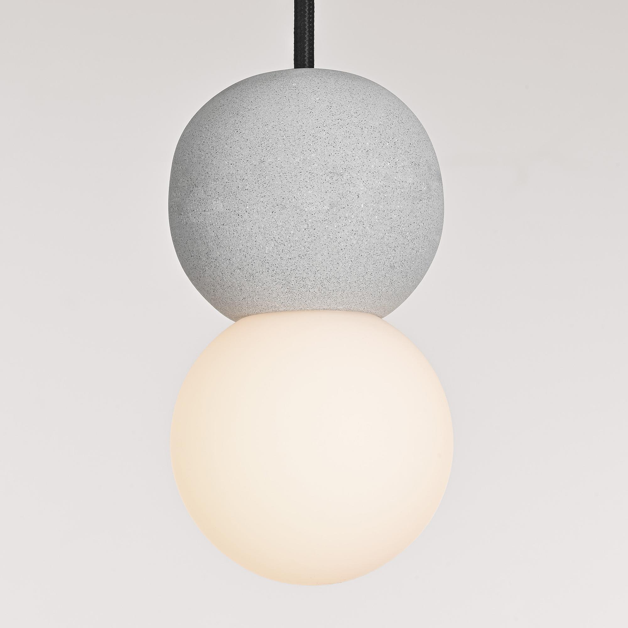 Zero Type A Pendant Light Aluminum Opal Glass Grey 0