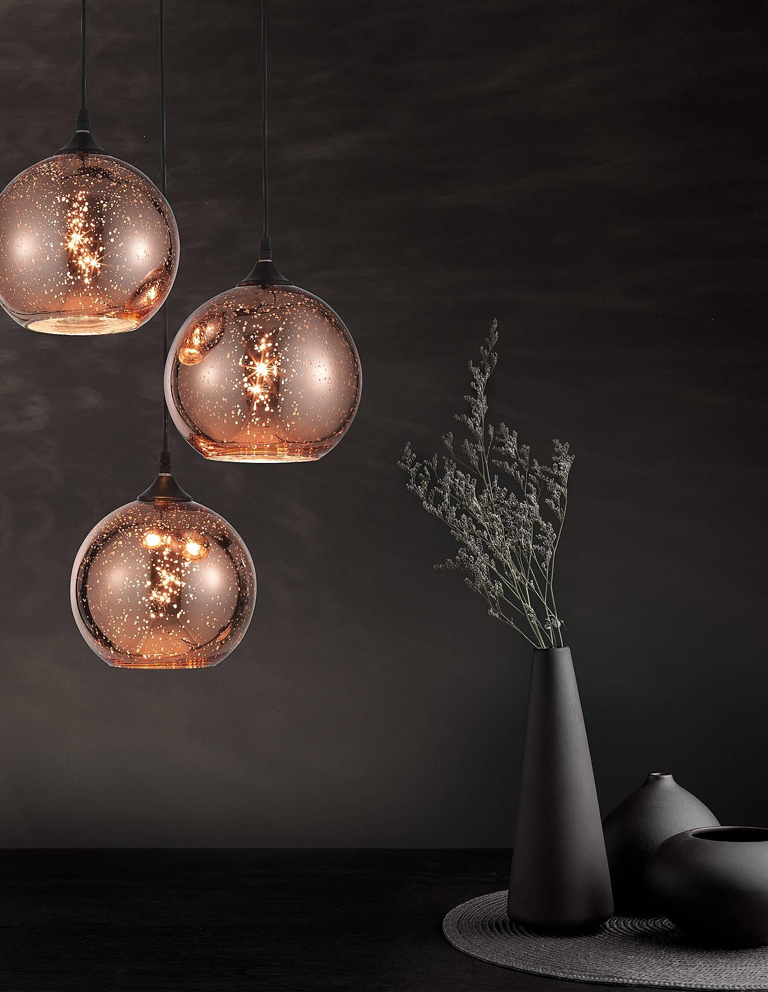 3-Light Blaze Pendant Lamp Aluminum 2