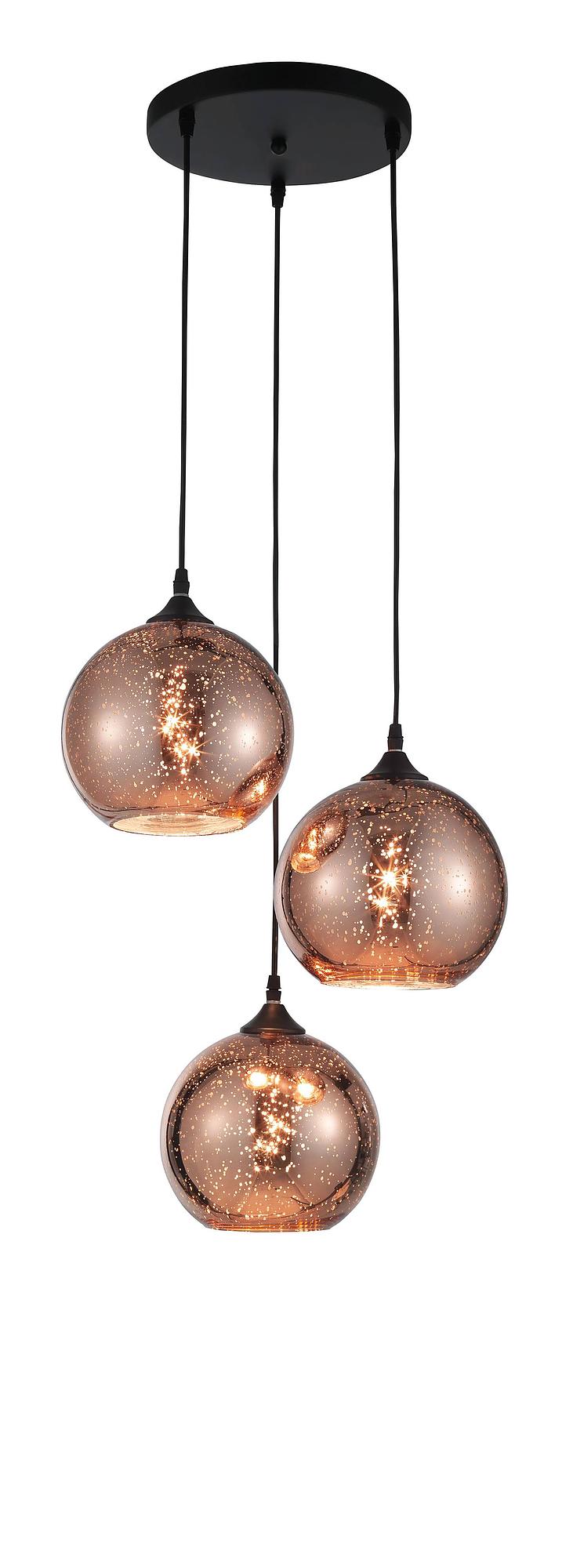 3-Light Blaze Pendant Lamp Aluminum 3