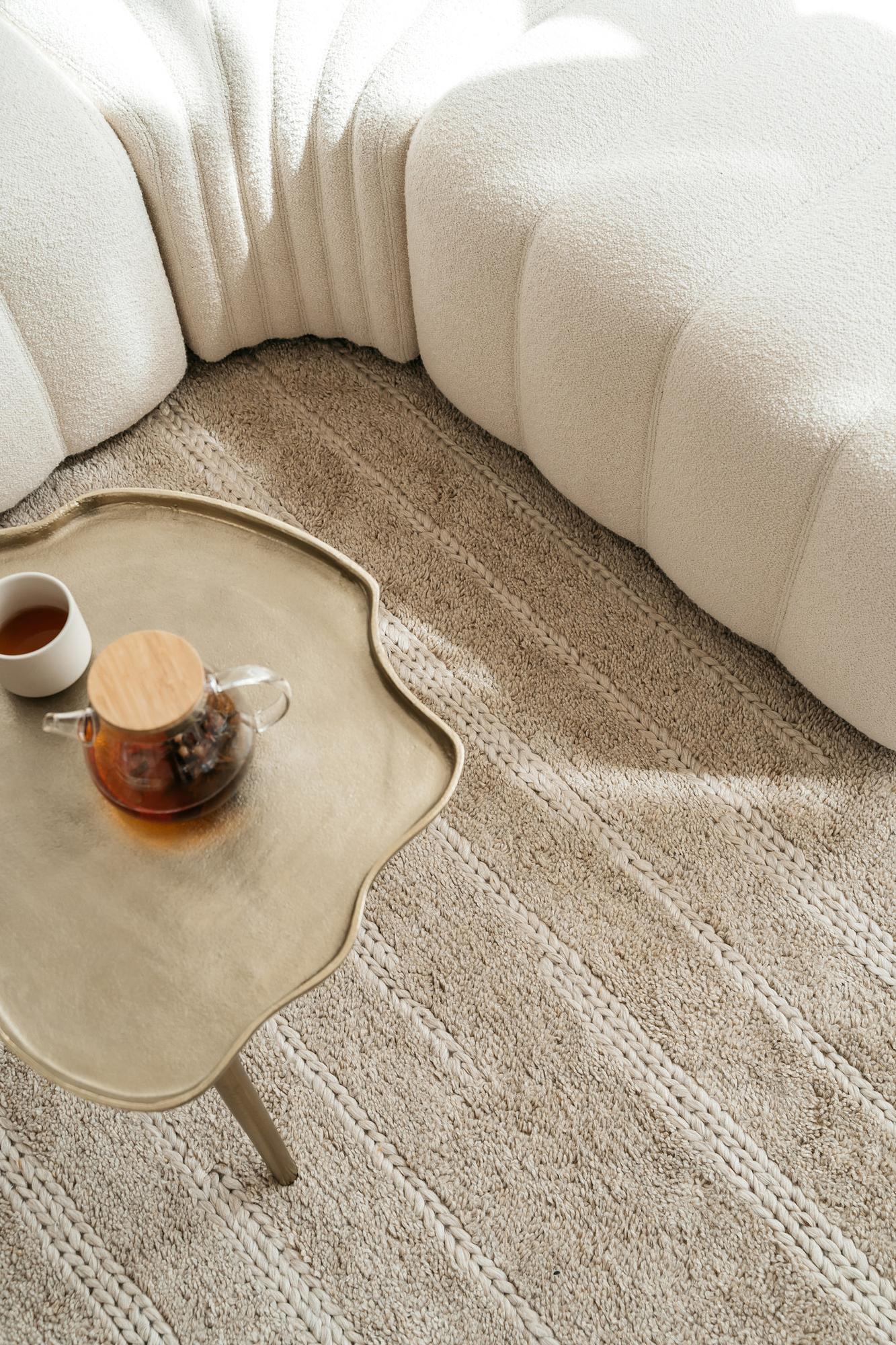 Freya Teppich Wolle Taupe 3