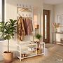 Tarpey Wardrobe with Mirror Metal White 2