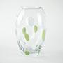 Glass vase with dots 1970s 5