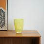 Glass Vase Lemon Yellow 1970s 8