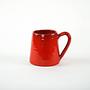 Decorative Cup Ceramic Red 1960s 3