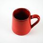Tazza decorativa in ceramica rossa anni '60 4