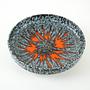 Decorative plate ceramic turquoise 1960s 1