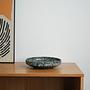 Decorative plate ceramic turquoise 1960s 9