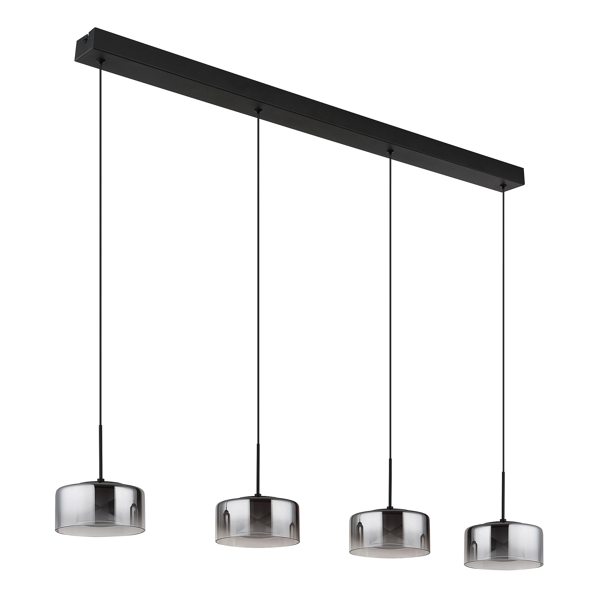 Belinda LED Pendelleuchte Rauchglas Schwarz 4