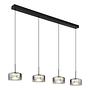 Belinda LED Pendant Light Smoked Glass Black 3