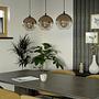 Ariscani Pendant Light Type B 3-Light Smoked Glass Black 2