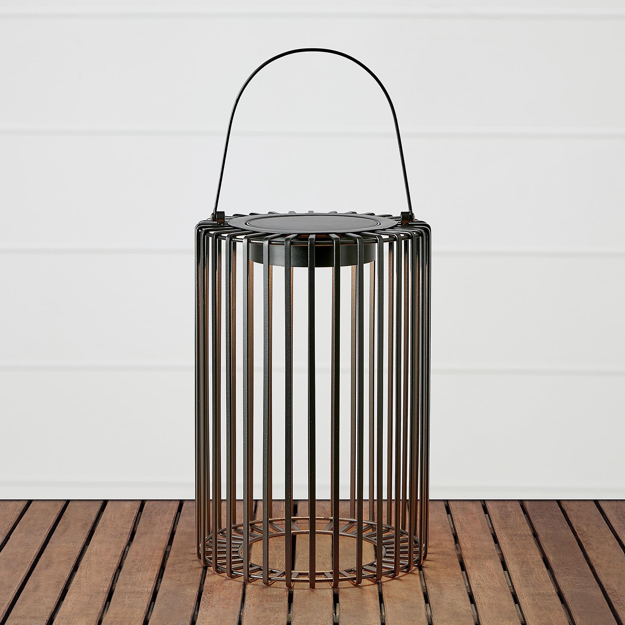 Cavia LED Solar Lantern 1-Light Iron Black 1