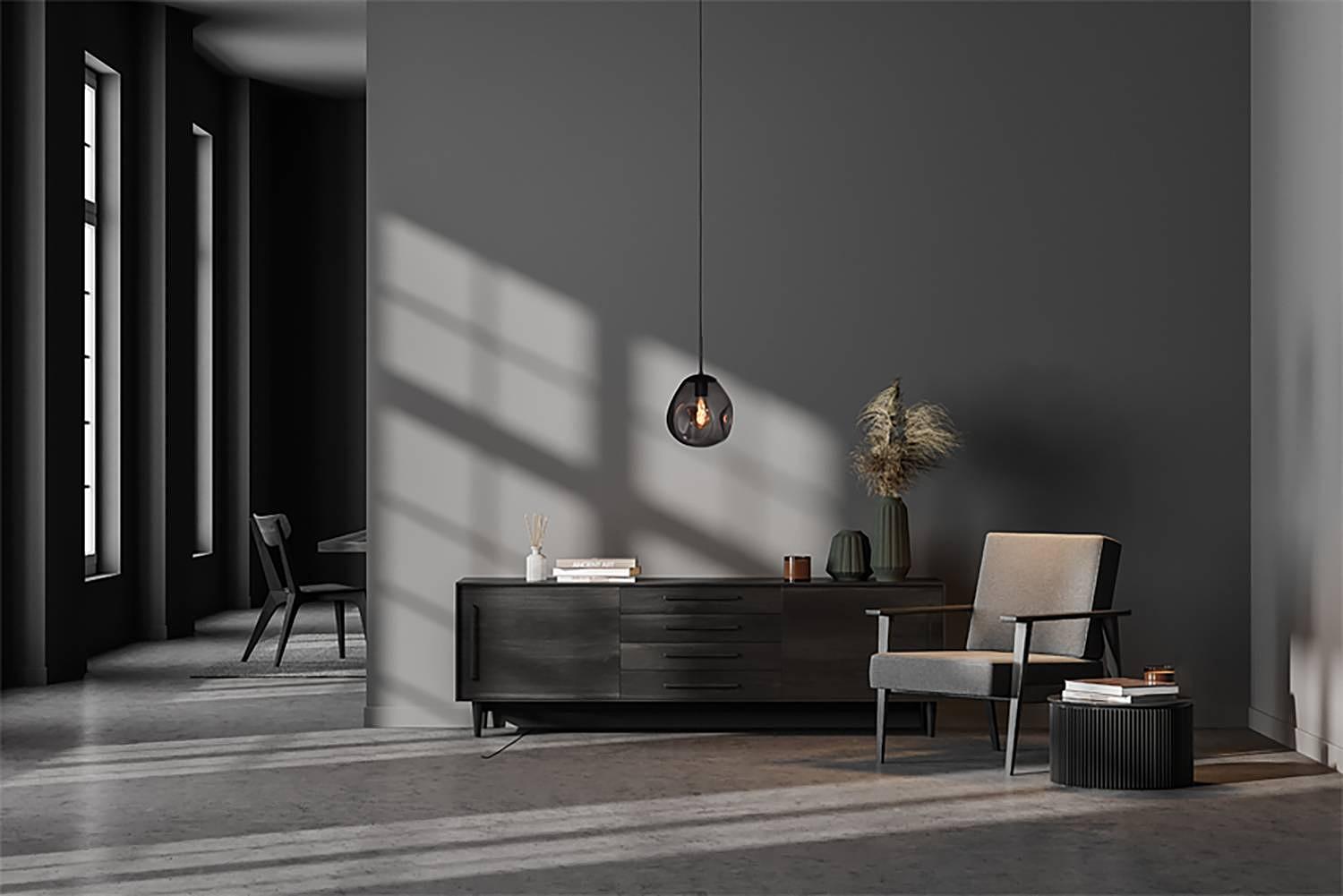 Lava Pendant Light 1-Lamp Steel Glass 2