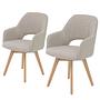 Stade Dining Chair Set of 2 Beige 0